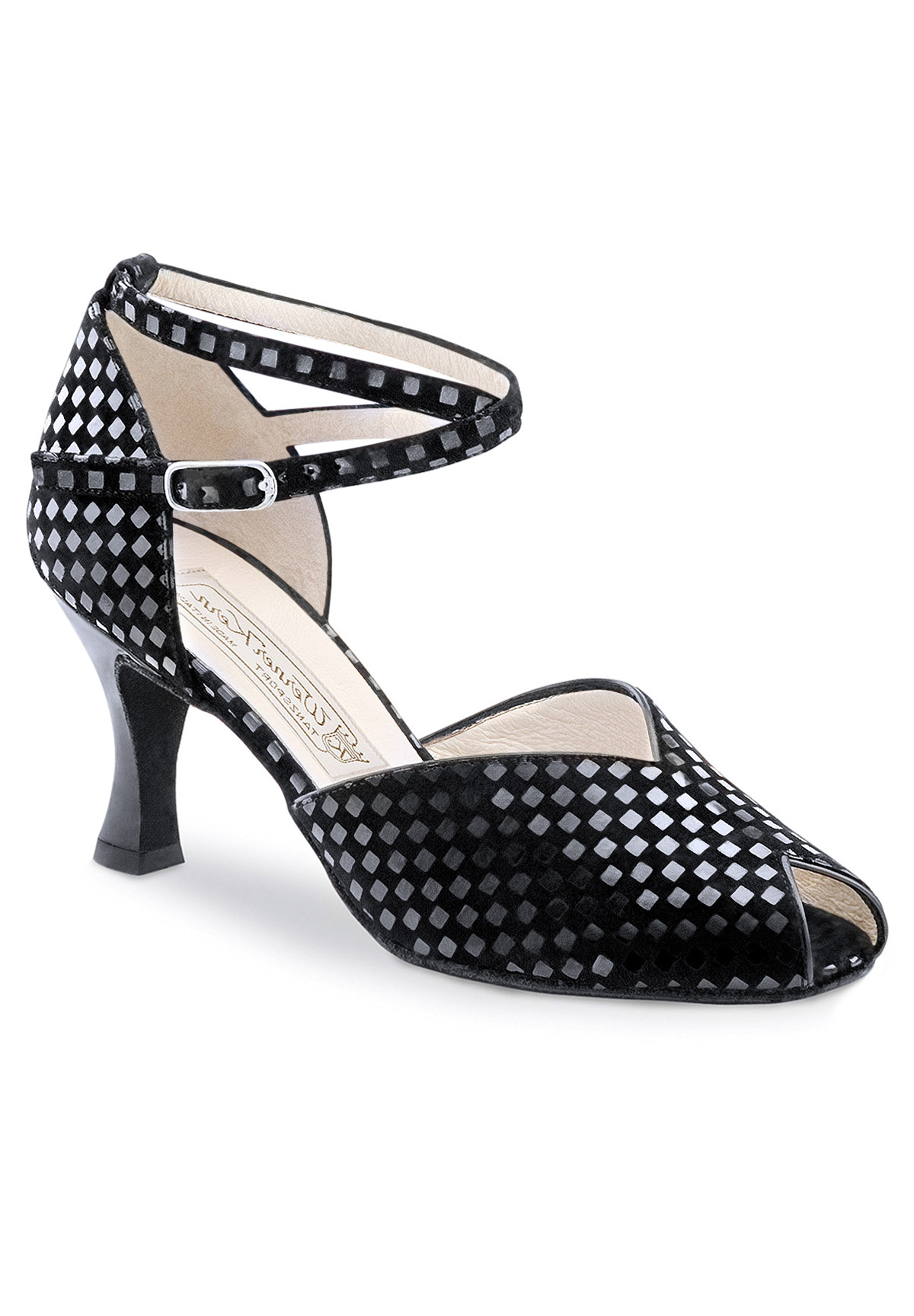 Werner Kern Asta Social Dance Shoes-Black Quadratino