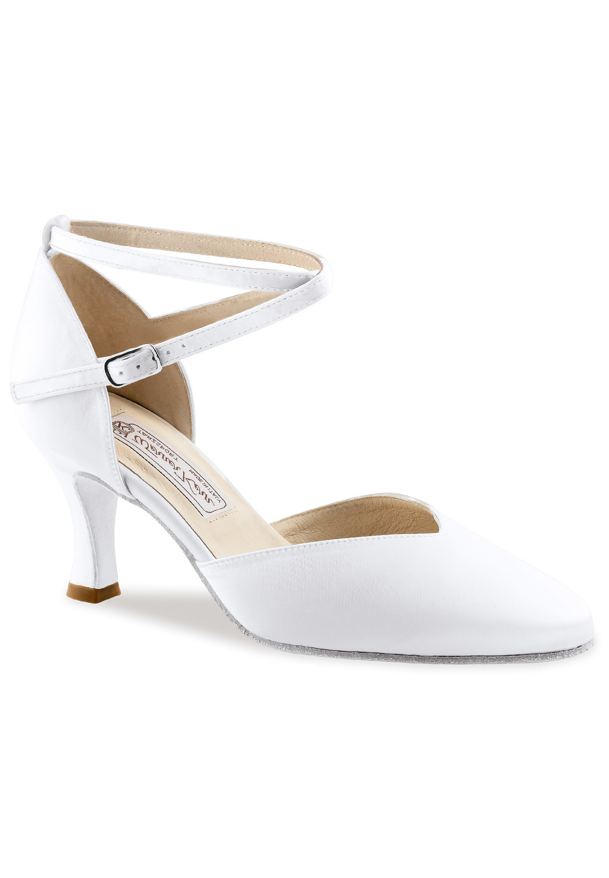 Werner Kern Betty Social Dance Shoes-White Satin