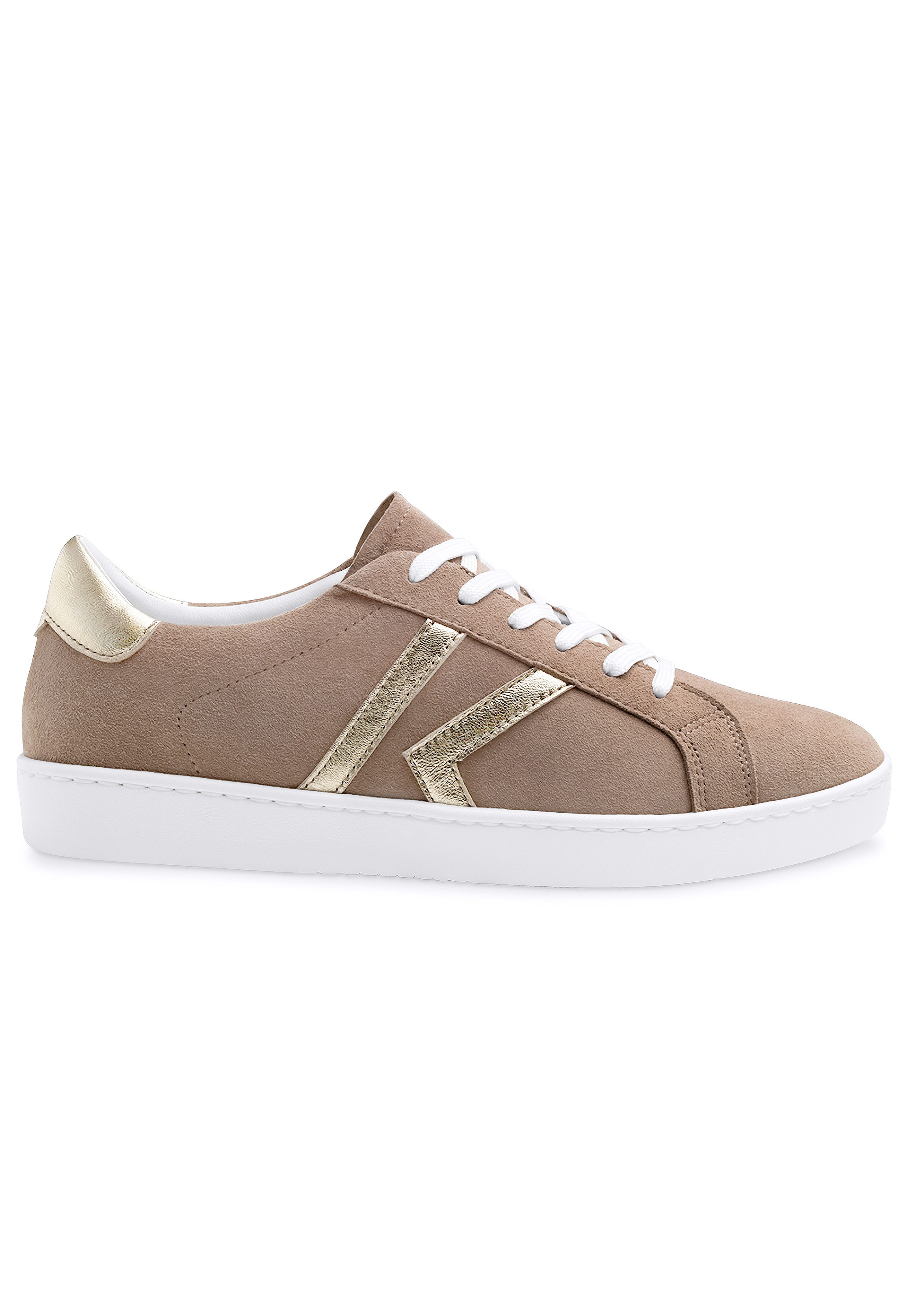 Werner Kern Darcey Ladies Dance Sneakers-Taupe Suede/Platin Chevro