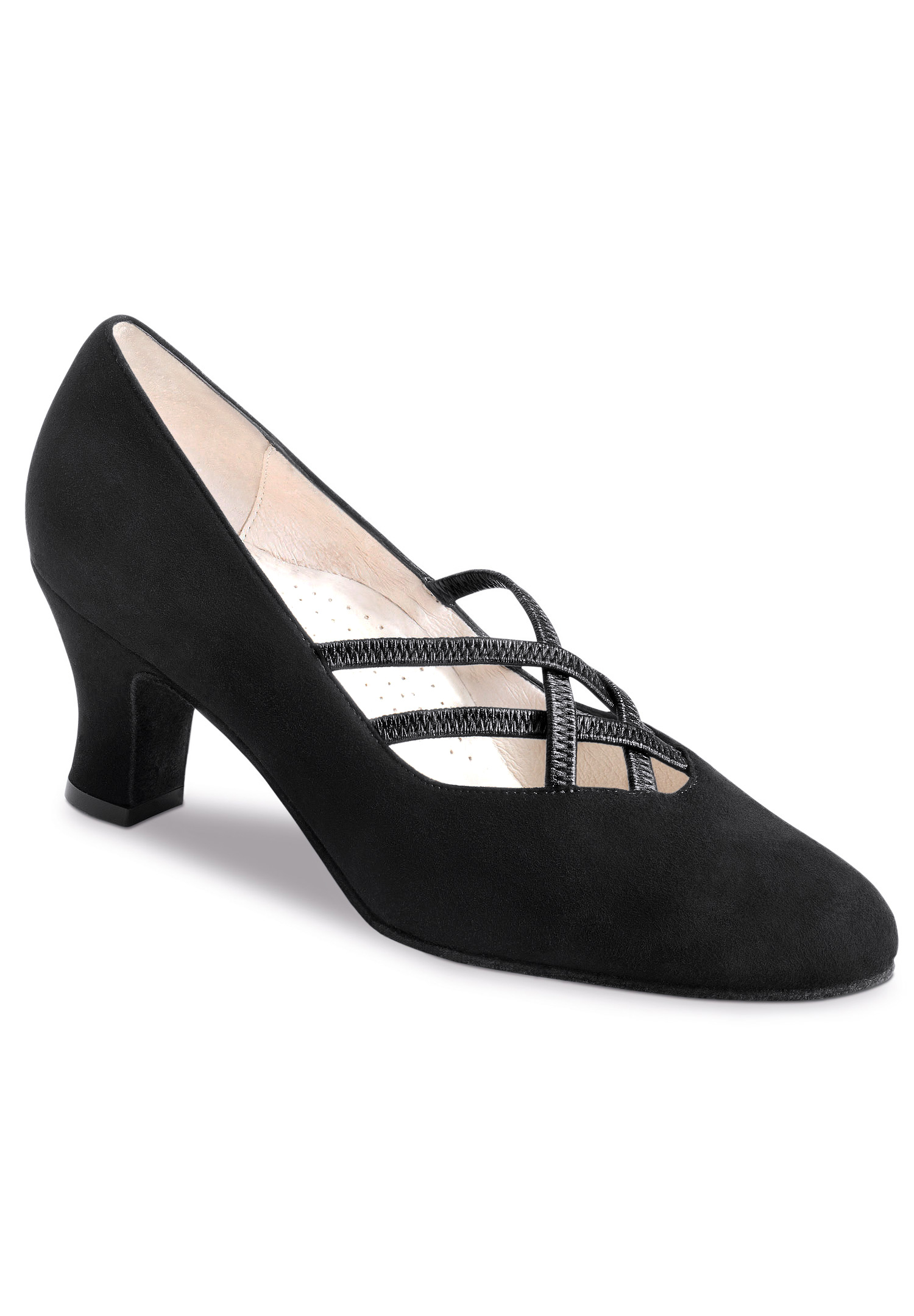 Werner Kern Ruby Court Shoes-Black Suede
